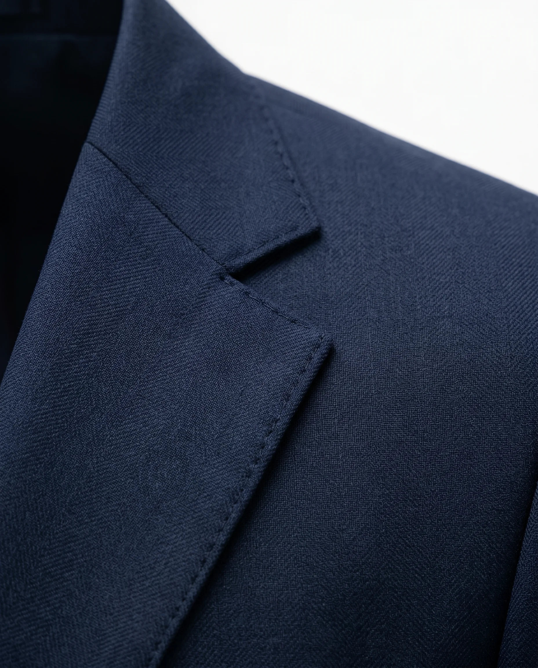 Navy Slim Fit Suit detail - Savas Textile
