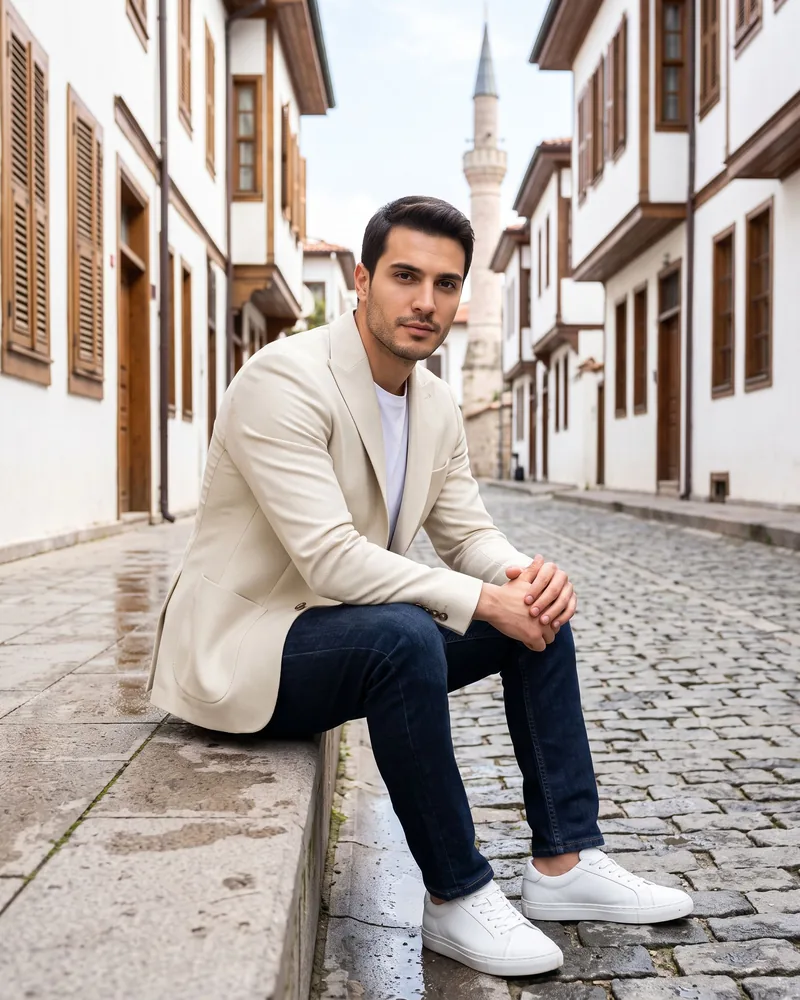 Cream Patch-Pocket Blazer - Blazers by Savas Textile