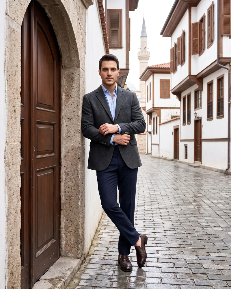 Charcoal Tweed Blazer - Blazers by Savas Textile