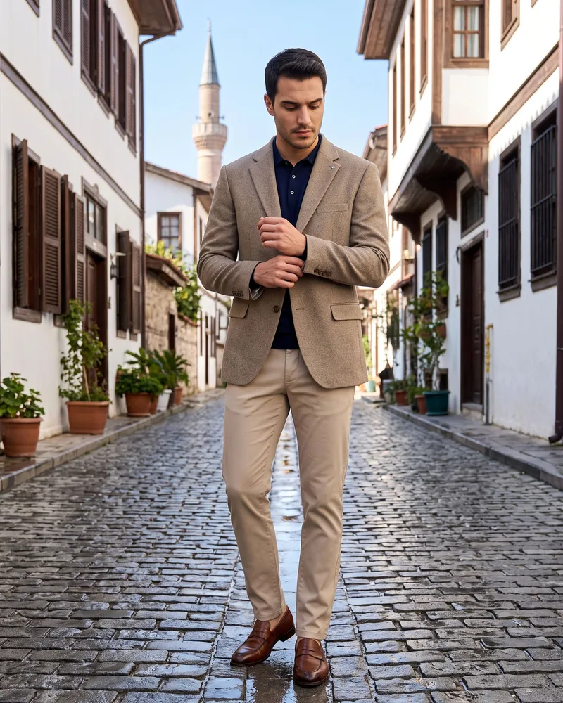 Stone Textured Blazer - Blazers by Savas Textile