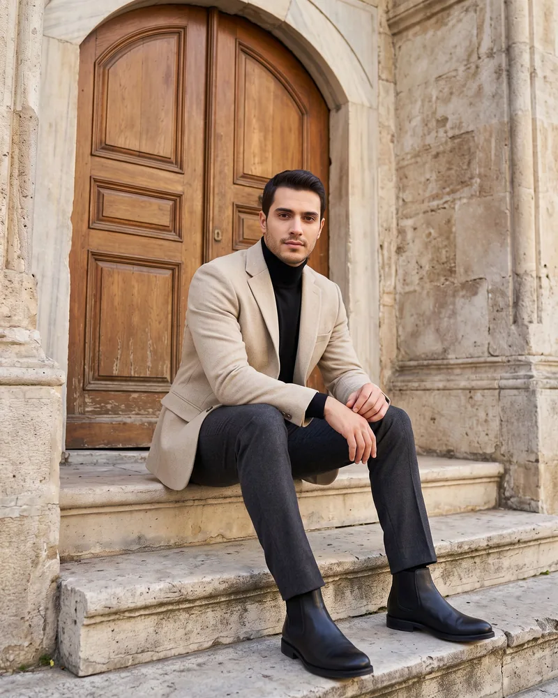 Light Beige Blazer - Blazers by Savas Textile