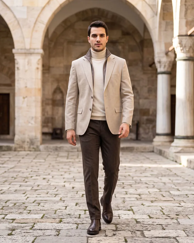 Light Stone Blazer - Blazers by Savas Textile