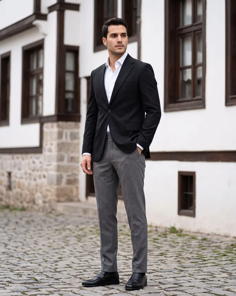 Black Blazer - Blazers by Savas Textile