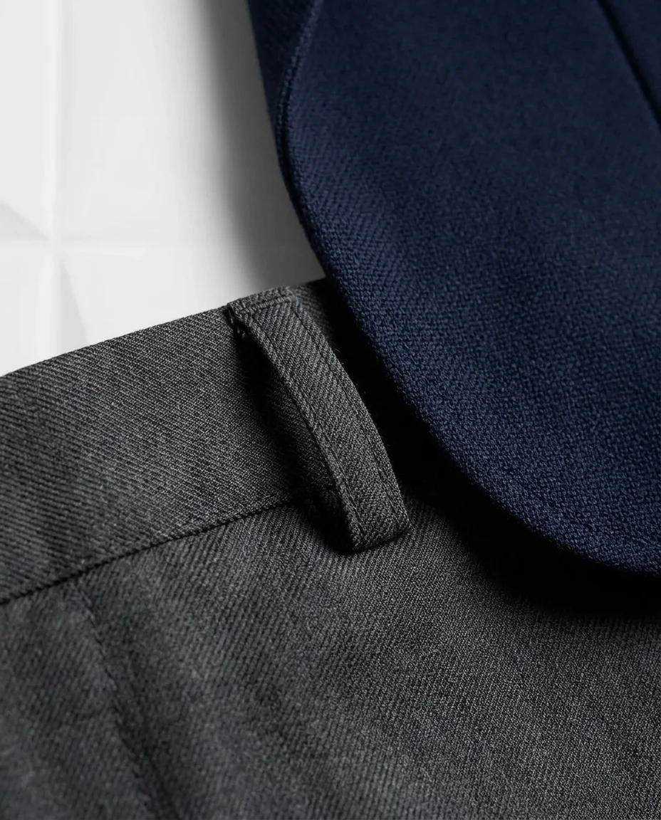 Charcoal Trousers + Blazer Look detail - Savas Textile
