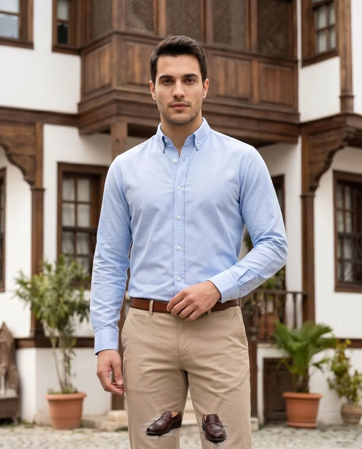 Beige Chino Look detail - Savas Textile