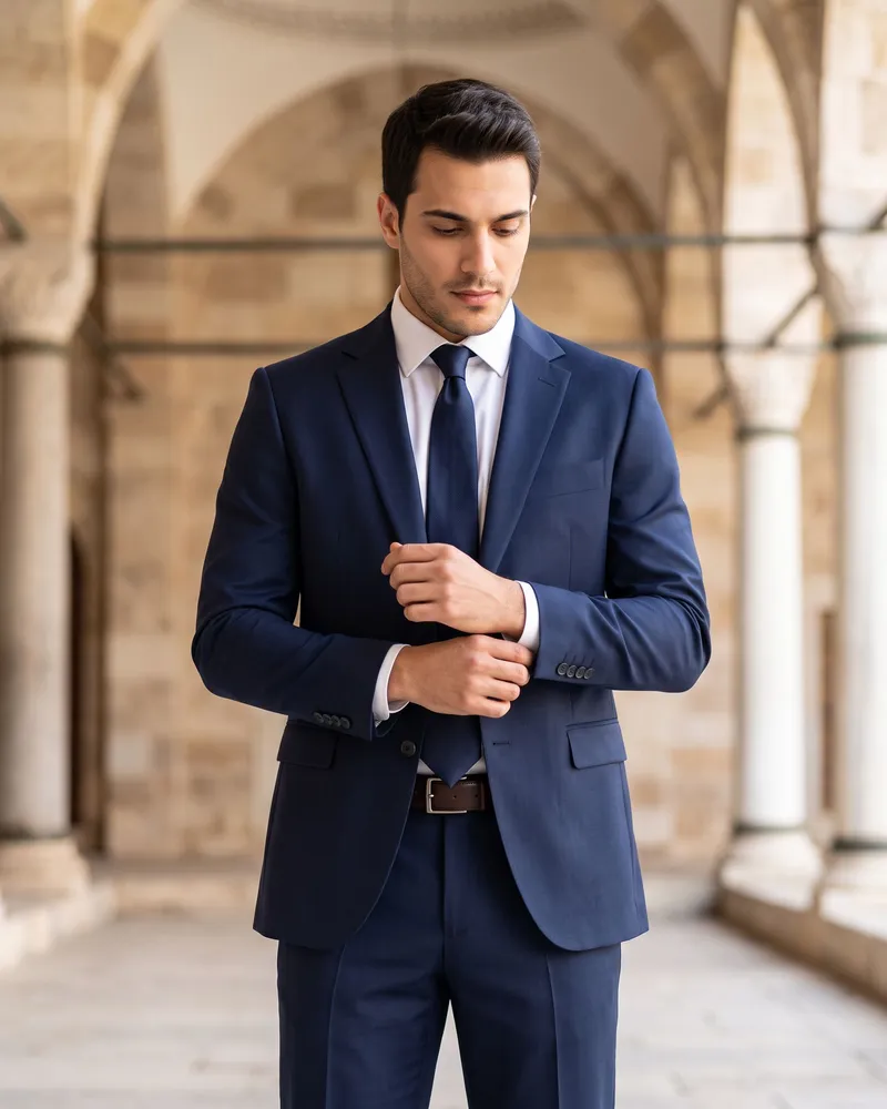 Navy Suit Premium Set - Premium Turkish Suits by Savas Textile
